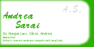 andrea sarai business card