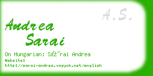 andrea sarai business card